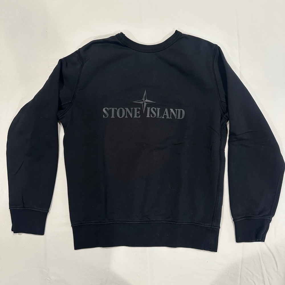 Stone Island Men's Black Crewneck Sweater
